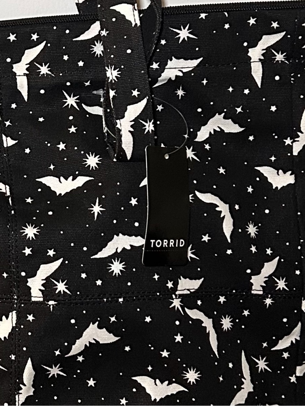 Torrid Black Denim Halloween Bat Tote Bag NWT - Picture 13 of 13